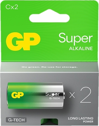 Изображение GP Recyko Bateria alkaliczna C / LR14 GP Super Alkaline G-TECH - 2 sztuki