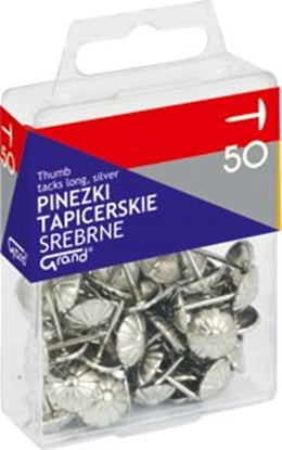 Attēls no Grand Pinezki tapicerskie srebrne 15mm 50 szt.