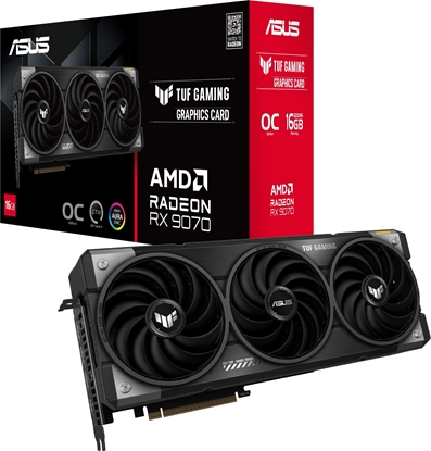 Picture of Graphics Card|ASUS|AMD Radeon RX 9070|16 GB|GDDR6|256 bit|PCIE 5.0 16x|Triple slot Fansink|1xHDMI|3xDisplayPort|TUF-RX9070-O16G-GAMING