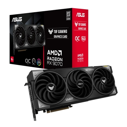 Picture of Graphics Card|ASUS|AMD Radeon RX 9070|16 GB|GDDR6|256 bit|PCIE 5.0 16x|Triple slot Fansink|1xHDMI|3xDisplayPort|TUF-RX9070-O16G-GAMING