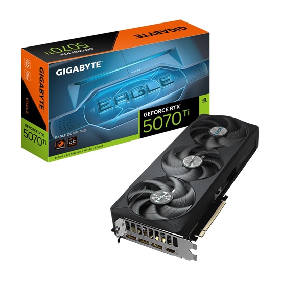 Picture of Graphics Card|GIGABYTE|NVIDIA GeForce RTX 5070 Ti|16 GB|GDDR7|256 bit|PCIE 5.0 16x|Triple slot Fansink|1xHDMI|3xDisplayPort|GV-N507TEAGLEOC-16GD1.0