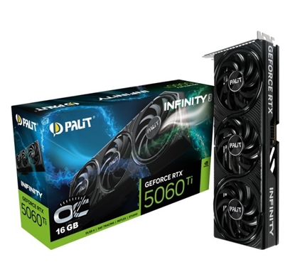 Picture of Karta graficzna Palit GeForce RTX 5060 Ti Infinity 3 OC 16GB GDDR7 DLSS4 (NE7506TS19T1-GB2061S)