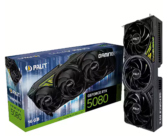 Изображение Karta graficzna Palit GeForce RTX 5080 GamingPro V1 16GB GDDR7 DLSS4 (NE75080019T2-GB2031Y)