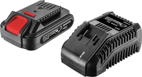 Изображение Graphite Zestaw Energy+: akumulator 2 Ah z adowark 58GE131-1
