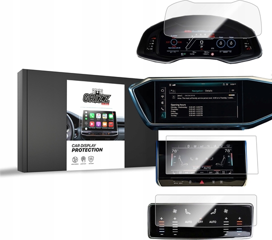 Picture of GrizzGlass Folia ceramiczna GrizzGlass CarDisplay Protection do Audi A6 C8 2018 [4 PACK]