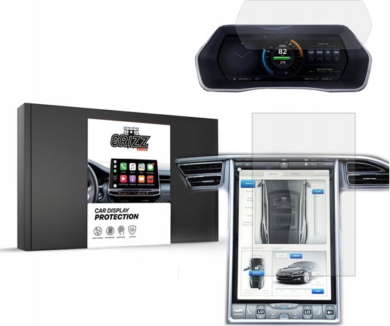Picture of GrizzGlass Folia matowa GrizzGlass CarDisplay Protection do Tesla Model X 2016-2021 [2w1]