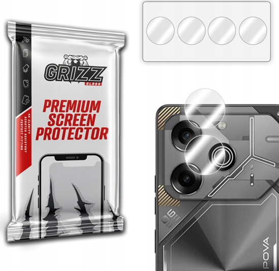 Picture of GrizzGlass Szko na aparat GrizzGlass HybridGlass Camera do Tecno Pova 6 Pro