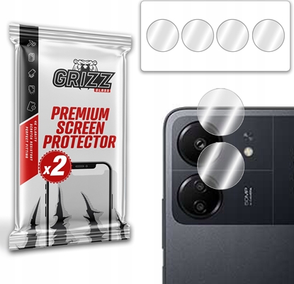 Изображение GrizzGlass Szko na aparat GrizzGlass HybridGlass Camera do Xiaomi Poco C65