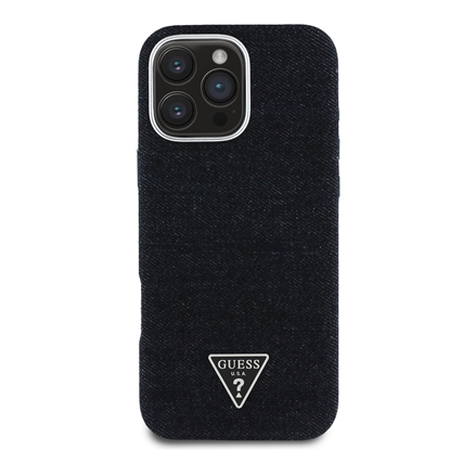 Attēls no Guess Denim Triangle Logo MagSafe Case for Apple iPhone 16 Pro