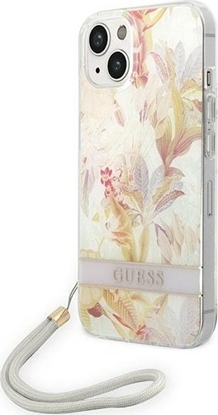 Attēls no Guess Etui Guess do iPhone 14 Plus 6,7" fioletowy/purple hardcase Flower Strap