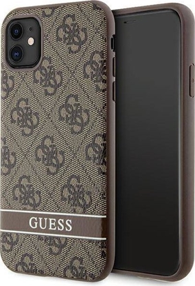 Attēls no Guess Etui GUHCN61P4SNW Apple iPhone 11/XR brzowy/brown hardcase 4G Stripe