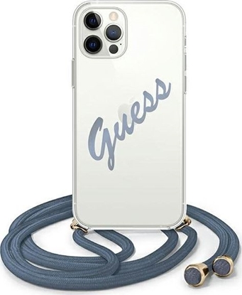 Attēls no Guess Etui Guess GUHCP12MCRTVSBL Apple iPhone 12/12 Pro niebieski/blue hardcase Script Vintage