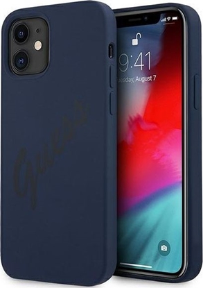 Attēls no Guess Etui Guess GUHCP12SLSVSBL Apple iPhone 12 mini niebieski/blue hardcase Script Vintage