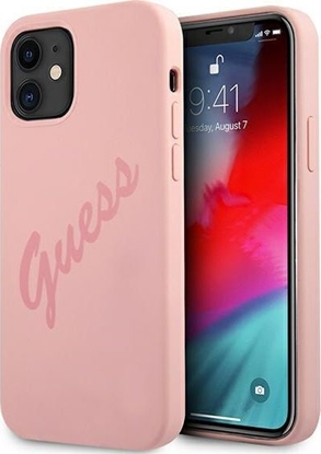 Attēls no Guess Etui Guess GUHCP12SLSVSPI Apple iPhone 12 mini róowy/pink hardcase Script Vintage