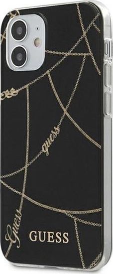 Picture of Guess Etui Guess GUHCP12SPCUCHBK do iPhone 12 5,4 czarny/black hardcase Gold Chain Collection (106797) - om-67489