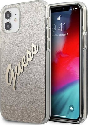 Attēls no Guess Etui Guess GUHCP12SPCUGLSGO Apple iPhone 12 mini zoty/gold hardcase Glitter Gradient Script