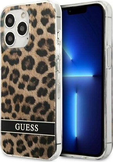Picture of Guess Etui Guess GUHCP13LHSLEOW Apple iPhone 13 Pro brzowy/brown hardcase Leopard