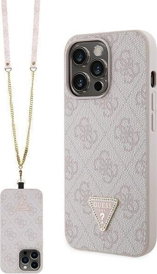 Picture of Guess Etui GUHCP13LP4TDSCPP Apple iPhone 13/13 Pro hardcase Crossbody 4G Metal Logo róowy/pink