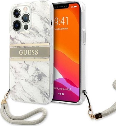 Attēls no Guess Etui Guess GUHCP13XKMABGR Apple iPhone 13 Pro Max szary/grey hardcase Marble Strap Collection