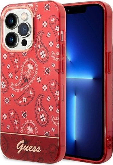 Picture of Guess Etui Guess GUHCP14LHGBNHR Apple iPhone 14 Pro czerwony/red hardcase Bandana Paisley