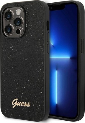 Attēls no Guess Etui Guess GUHCP14LHGGSHK Apple iPhone 14 Pro czarny/black hard case Glitter Script