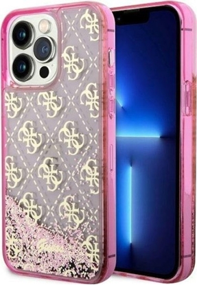 Attēls no Guess Etui Guess GUHCP14LLC4PSGP Apple iPhone 14 Pro róowy/pink hardcase Liquid Glitter 4G Transculent