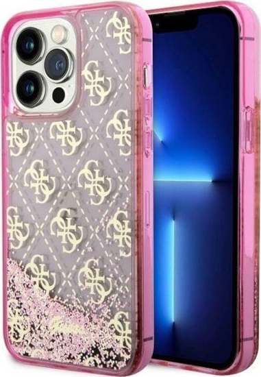 Picture of Guess Etui Guess GUHCP14LLC4PSGP Apple iPhone 14 Pro róowy/pink hardcase Liquid Glitter 4G Transculent