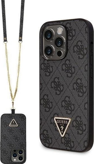 Picture of Guess Etui GUHCP14LP4TDSCPK Apple iPhone 14 Pro hardcase Crossbody 4G Metal Logo czarny/black