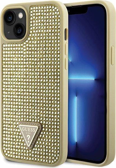 Изображение Guess Etui Guess GUHCP14MHDGTPD Apple iPhone 14 Plus zoty/gold hardcase Rhinestone Triangle