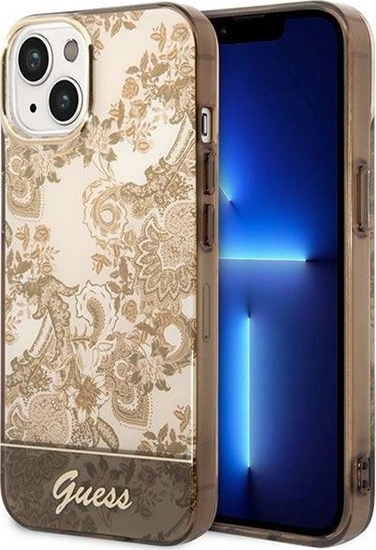 Изображение Guess Etui Guess GUHCP14MHGPLHC Apple iPhone 14 Plus ochre hardcase Porcelain Collection
