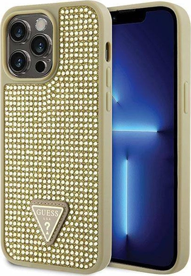 Picture of Guess Etui Guess GUHCP14XHDGTPD Apple iPhone 14 Pro Max zoty/gold hardcase Rhinestone Triangle