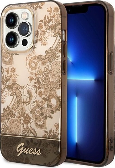 Изображение Guess Etui Guess GUHCP14XHGPLHC Apple iPhone 14 Pro Max ochre hardcase Porcelain Collection