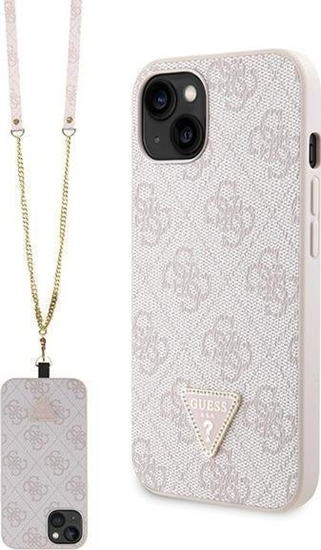 Picture of Guess Etui Guess GUHCP14XP4TDSCPP Apple iPhone 14 Pro Max hardcase Crossbody 4G Metal Logo róowy/pink