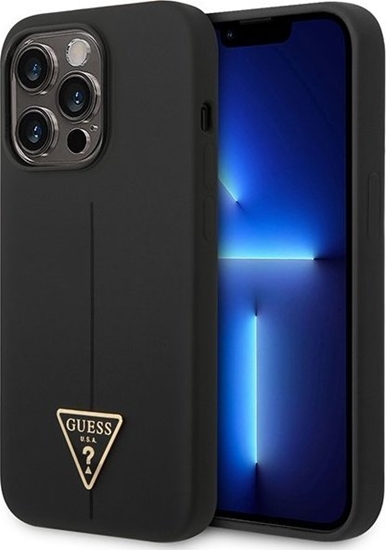 Picture of Guess Etui Guess GUHCP14XSLTGK Apple iPhone 14 Pro Max czarny/black hardcase Silicone Triangle