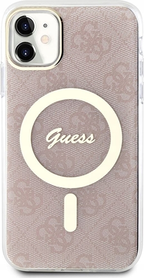 Picture of Guess Etui Guess GUHMN61H4STP Apple iPhone 11 róowy/pink hardcase 4G MagSafe