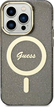 Attēls no Guess Etui Guess GUHMN61HCMCGK Apple iPhone 11/XR czarny/black hardcase Glitter Gold MagSafe
