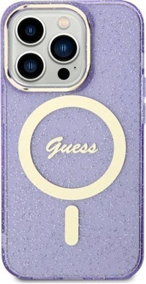 Attēls no Guess Etui Guess GUHMN61HCMCGU Apple iPhone 11/XR purpurowy/purple hardcase Glitter Gold MagSafe