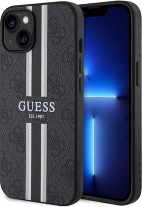 Attēls no Guess Etui GUHMP14MP4RPSK Apple iPhone 14 Plus czarny/black hardcase 4G Printed Stripes MagSafe