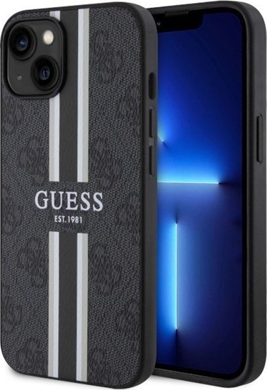 Picture of Guess Etui Guess GUHMP14MP4RPSK Apple iPhone 14 Plus czarny/black hardcase 4G Printed Stripes MagSafe