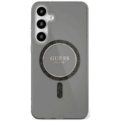Attēls no Guess Glitter Circle Classic Logo MagSafe Case for Samsung Galaxy S25