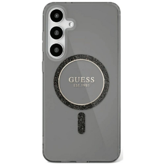 Picture of Guess Glitter Circle Classic Logo MagSafe Case for Samsung Galaxy S25