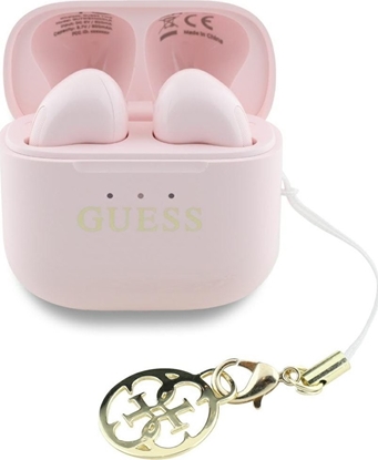 Изображение Guess Glossy Effect Printed Classic Logo & Charm Roze Headphones