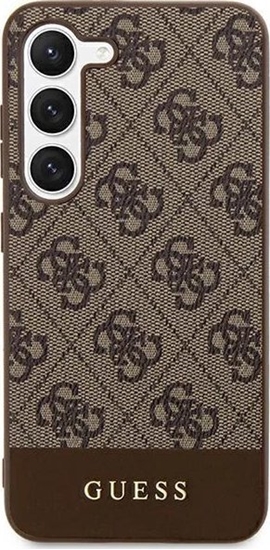 Picture of Guess 4G Bottom Stripe Metal Logo Collection - Etui Samsung Galaxy S24+ (brzowy)