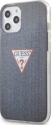 Attēls no Guess Guess Denim Triangle Dk - Etui iPhone 12 Pro Max (granatowy) uniwersalny