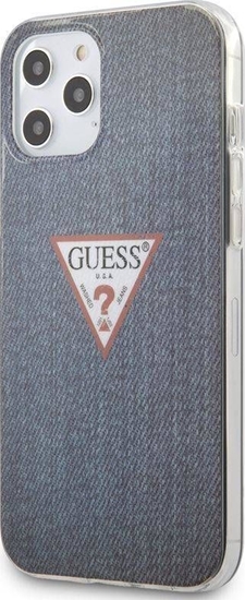 Picture of Guess Guess Denim Triangle Dk - Etui iPhone 12 Pro Max (granatowy) uniwersalny