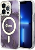 Picture of Guess Guess Golden Marble MagSafe - Etui iPhone 14 Pro (Purpurowy)