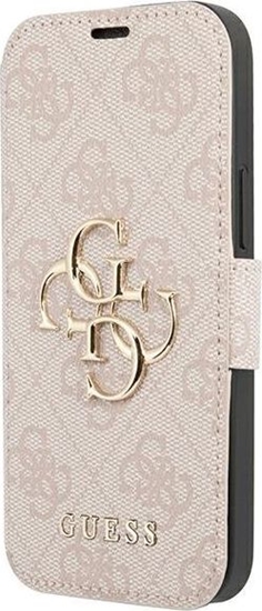 Picture of Guess GUBKP13X4GMGPI iPhone 13 Pro Max 6,7" róowy/pink book 4G Big Metal Logo