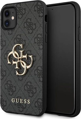 Attēls no Guess GUHCN614GMGGR iPhone 11 6,1" szary/grey hardcase 4G Big Metal Logo