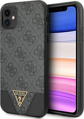 Attēls no Guess GUHCN61PU4GHBK iPhone 11 szary/szary hardcase 4G Triangle Collection