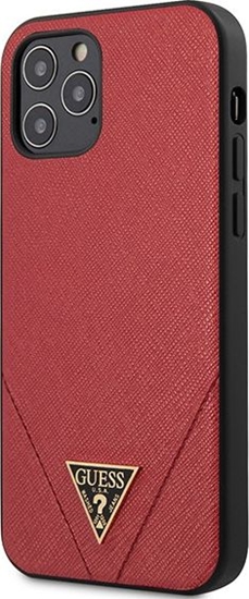 Picture of Guess GUHCP12LVSATMLRE iPhone 12 Pro Max 6,7 czerwony/red hardcase Saffiano